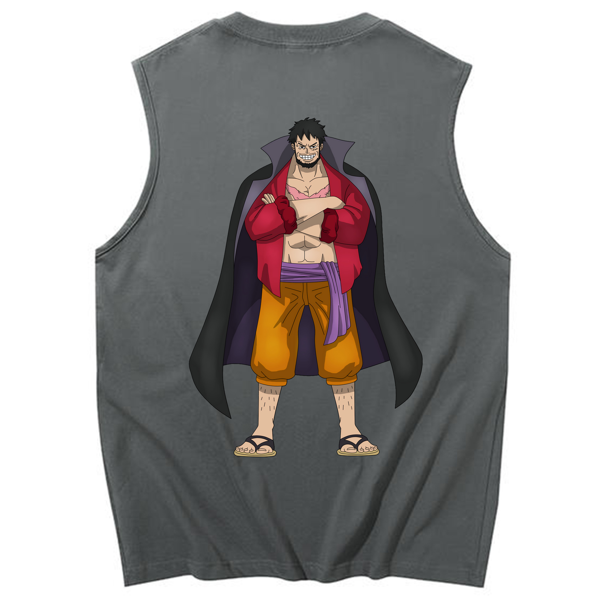 ワンピース モンキー・D・ルフィ ONE PIECE Monkey D. Luffy コットン100％タンクトップ（背面プリント）